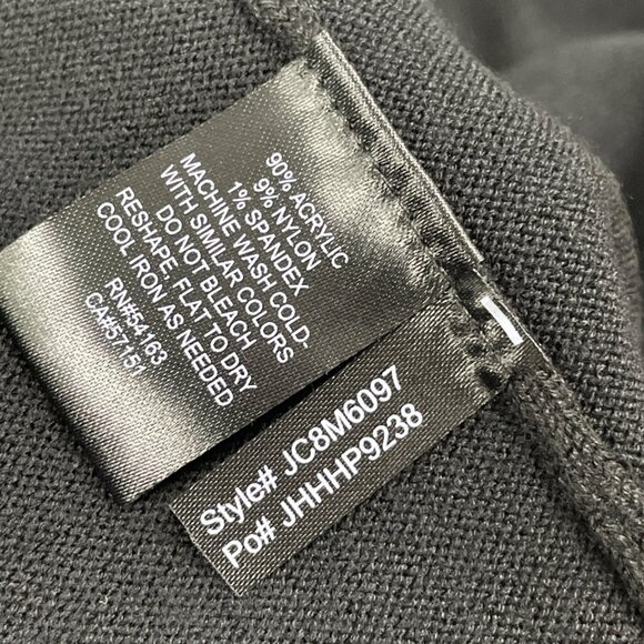 JH Women's Black Striped Hem A-Line Dress 3/4 Sleeve Sz XL - New - Picture 10 of 11